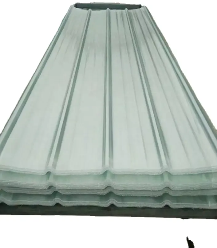1.3ミリメートルクリアfrp grp透明段ボール屋根パネルグラスファイバーシート温室屋根