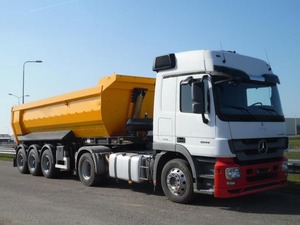 Thủy lực khai thác mỏ Trailer 40 tấn 50 tấn công suất 3 trục máy kéo Dump bán Trailer vật liệu thép Sản xuất tại Trung Quốc - Product Image 3