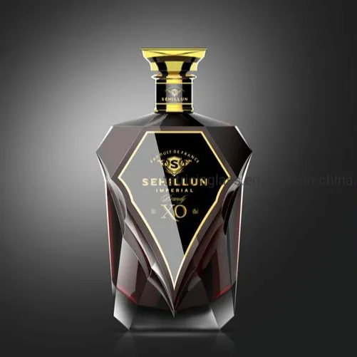 Garrafas de vidro para vodka tequila, garrafa de vidro 750ml 1l 5l