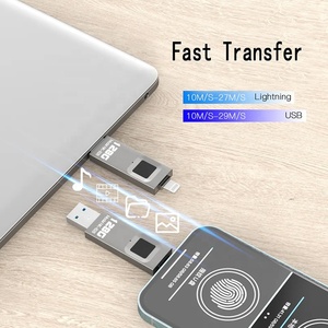 适用于PC智能手机的2合1定制usb指纹USB闪存驱动器加密安全保护指纹pendrive拇指驱动器 - Product Image 5