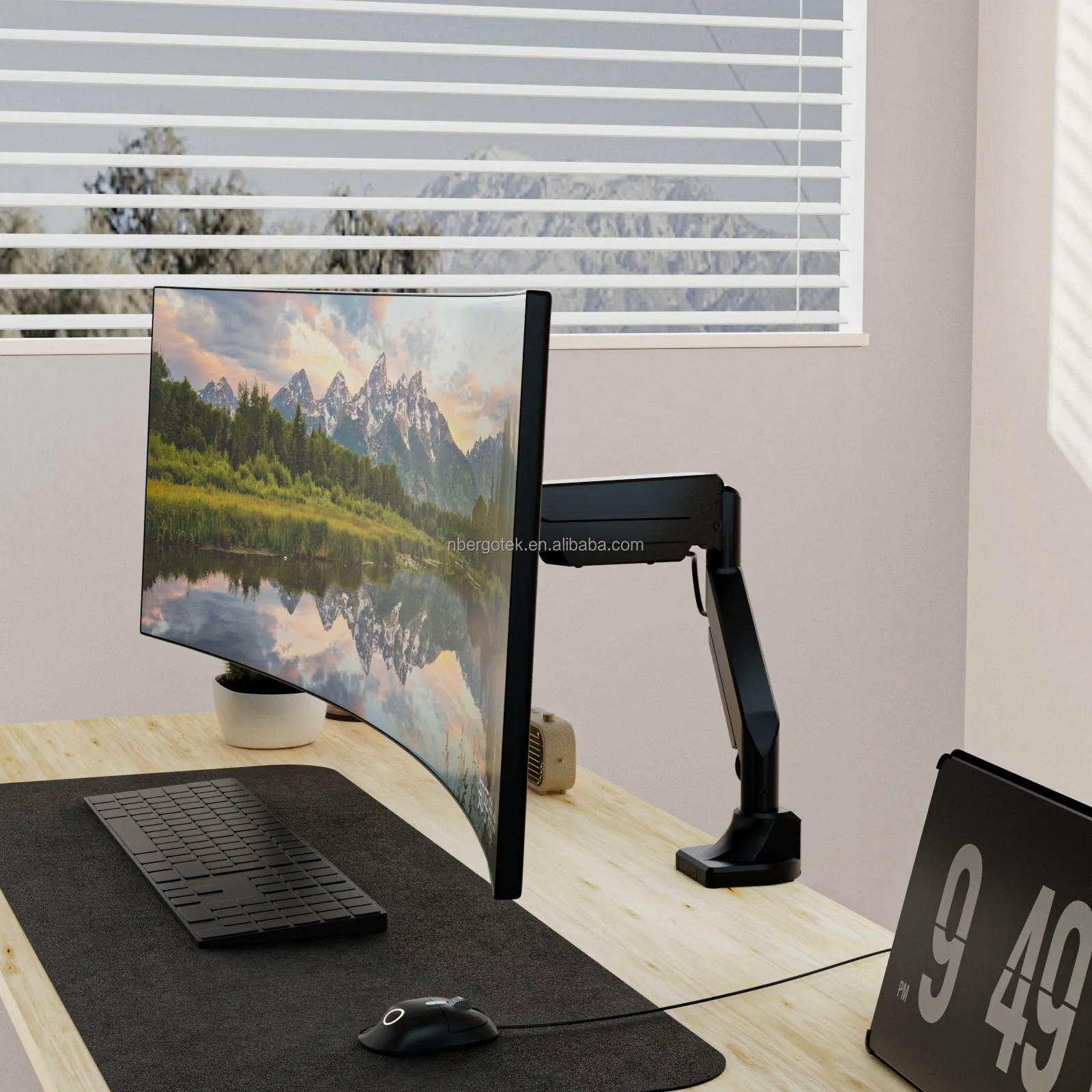 Support de bras de moniteur simple réglable pour écran 13 "-49"