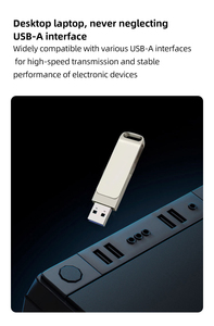 Transferencia de alta velocidad USB 3,2 64GB Memory Stick interfaz dual Tipo C Unidad flash USB para teléfono móvil y computadora