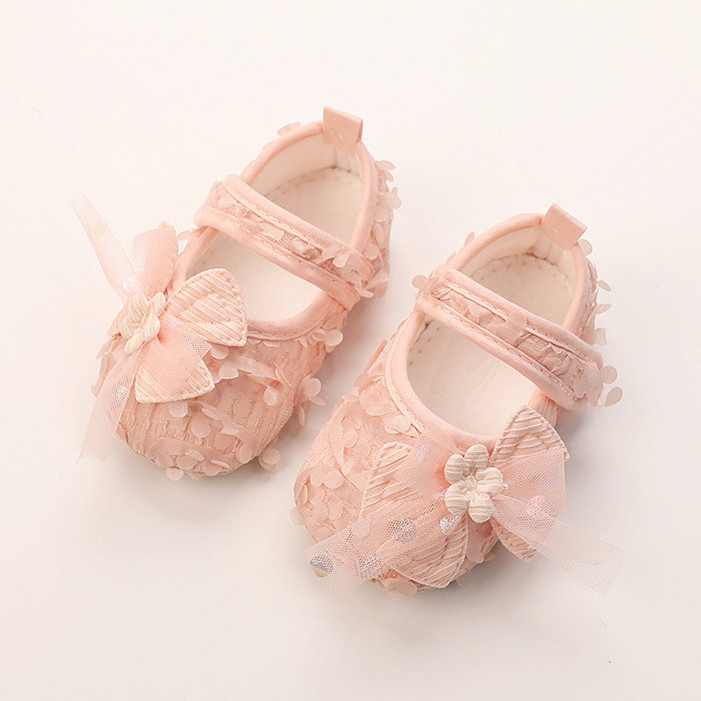 Pink-flower fairy shoes