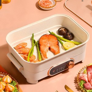 Pentola elettrica multifunzione con pentola a cottura a temperatura regolabile antiaderente di grande capacità - Product Image 1