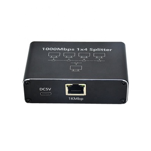 Высокоскоростной 1000 Мбит/с RJ45 Интернет-разветвитель 1 to4 RJ45 сетевой адаптер Ethernet-коммутатор 1-4 Ethernet-концентратор для 4 устройств - Product Image 5