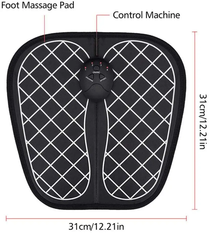 Ready to ShipIn StockFast Dispatchfoot massage mat, Portable Electric Foot Massage Mat, Adjustable 10 Frequency Muscle Stimulator