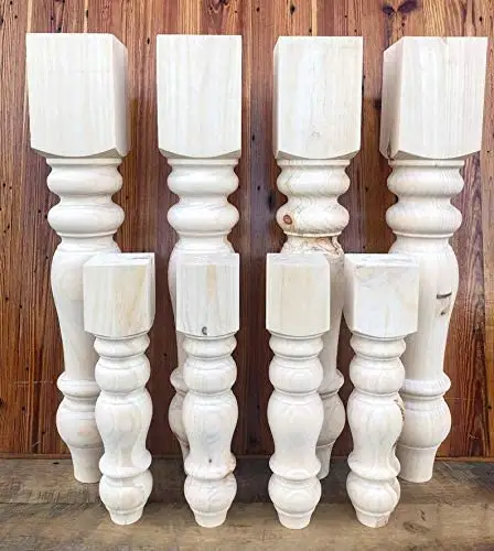 Gambe del tavolo in legno della fattoria mobili in legno naturale, divano, piedini del tavolino piedini girevoli per la decorazione gambe del tavolo in legno