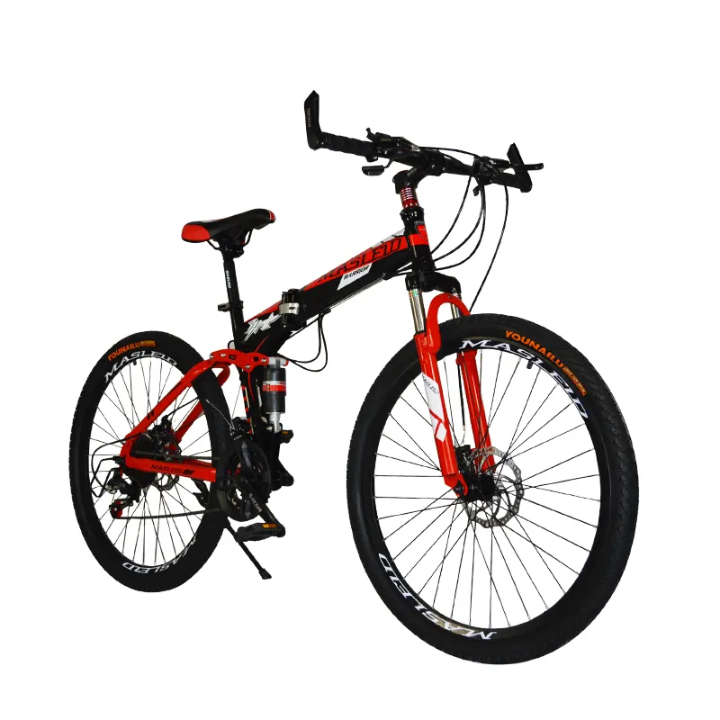 Bicicleta de Montaña plegable para adulto, bici de 26 pulgadas, de acero al carbono, precio barato pero alta calidad