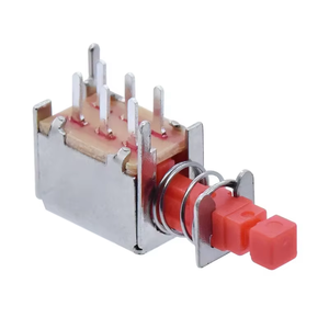 USBRR PS22F02 SMT 6 Pin interruttore momentaneo 90 gradi SMD interruttore a pulsante rosso con piolo di posizionamento - Product Image 3