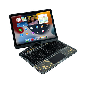 Teclado mágico de rotación de 180/360 grados transparente OEM al por mayor con retroiluminación 7RGB, pantalla LCD para iPad de 10,9 '', 11'' y 12,9'' - Product Image 5