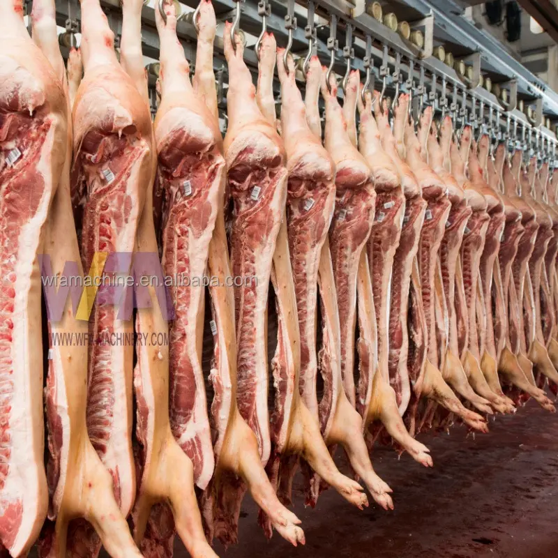 Rail de transport de traitement de carcasse de grand service d'équipement d'abattage de porc pour les machines d'usine de boucherie de porc