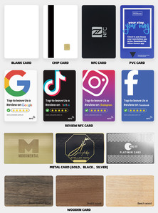 Nfc kartvizitler pvcTap QR kodu İş Ins Facebook TIKTOK sosyal medya google yorumları anahtar vip plastik uhf rfid nfc pvc kart - Product Image 6