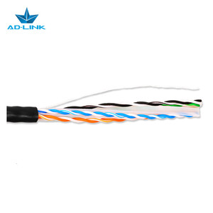 Cat6 utp נחושת חשוף מוצק lan כבל 305 מ '1000ft 4 זוגות פתרון רשת 24awg