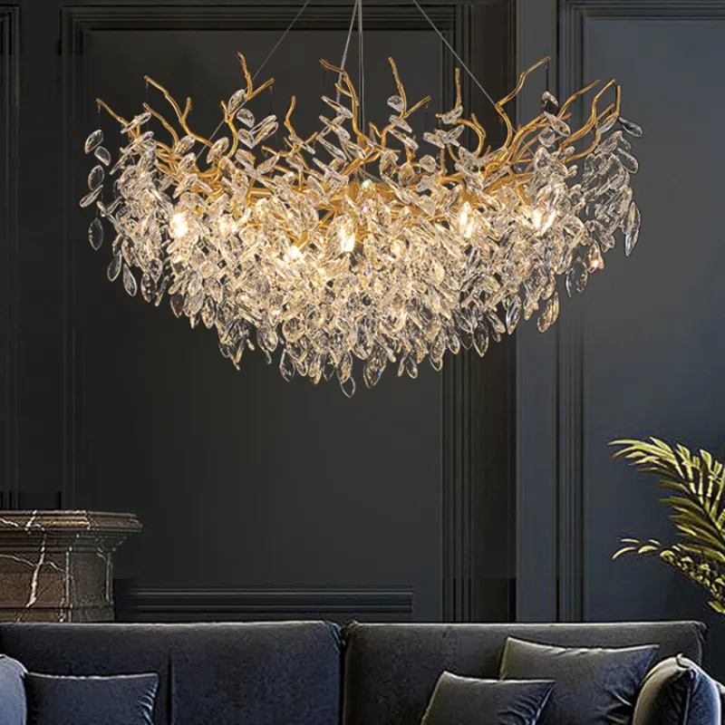 French Crystal Modern Chandelier Newest Design House Decorative Lighting for Hotel Living Room Bedroom