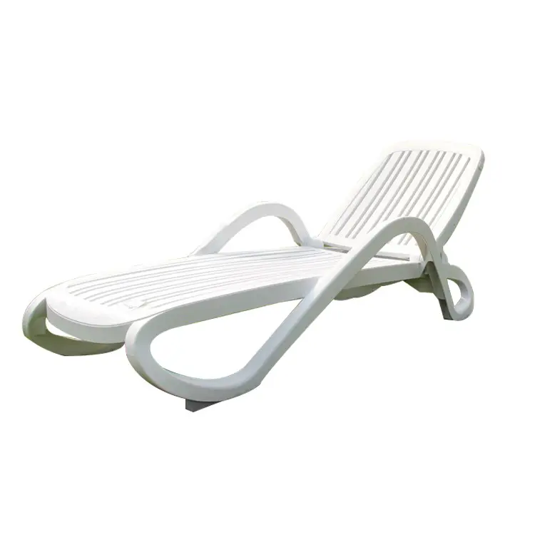 Sedia da spiaggia addensata in plastica sedia pieghevole per il tempo libero all'aperto letto per piscina
