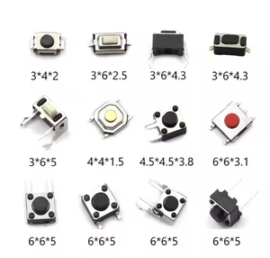 TC-0606AスマートSwitchbotボタンキット6x6mm 12x12mm 4ピンマイクロ瞬間触覚スイッチプラスチック電子構造スイッチ12V