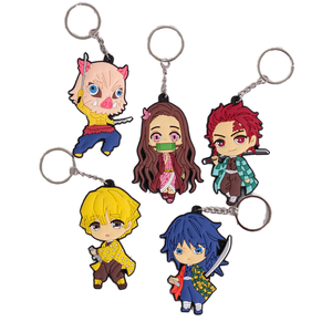 Trung Quốc Nhà Máy Cá Nhân Mát Thiết Kế Cao Su PVC Keychain 2D 3D Mềm Cao Su Dễ Thương Anime Nhân Vật Vòng Chìa Khóa Cho Trang Trí - Product Image 1