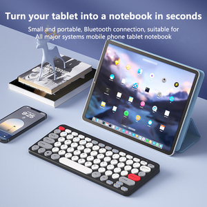 Teclado inalámbrico recargable Multi dispositivo teclado inalámbrico para tableta Ipad escritorio Mac teclado