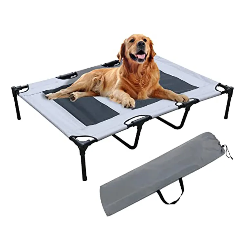Toptan Pet köpek yükseltilmiş yatak büyük yükseltilmiş dayanıklı katlanabilir köpek açık kapalı kamp yatağı karyolası