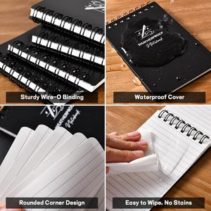 Bloc de notas de papel piedra mini espiral cuaderno impermeable con impresión de logotipo personalizado - Product Image 6