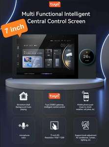 Glomarket Tuya Wifi 7 inç akıllı kontrol paneli çok fonksiyonlu WiFi ev arka plan müzik sistemi Tuya Zigbee ağ geçidi duvar Centr - Product Image 2