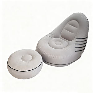 حديث محمول من كلوريد البولي فينيل قابل للنفخ مع قدم كرسي قابل للطي مخصص من المصنع لغرفة المعيشة والتخييم - Product Image 6