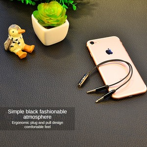 3.5mm AUX <strong>Audio</strong> Cable Computer 1-to-2 Conversion Dual <strong>Audio</strong> Cable Distributor 1 Female to 2 Male Suitable for Headphones - Product Image 4