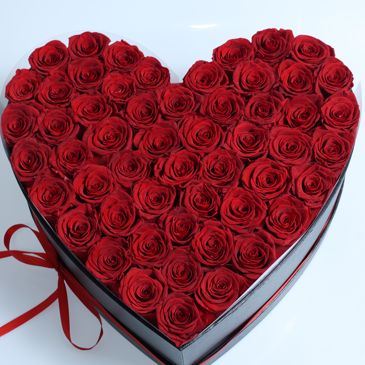Corazón 56 rosas
