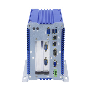 7th Generation Core I5/i7 Suporte 16GB Fanless Industrial Suporte a computador 2 LAN 6 COM Embedded Industrial PC Azul + Cinza