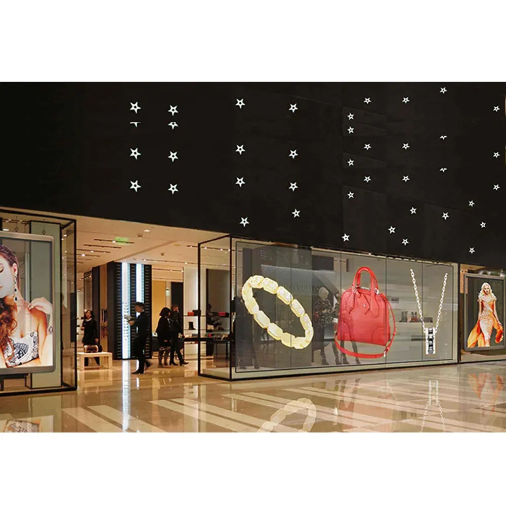 Reklam cam pencere TV perde fiyat kapalı LED alışveriş merkezi müze sergi vb için şeffaf LED ekran