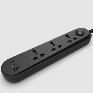 Ce认证通用扩展插座2路至4路电源板1USB 2型C端口快速充电扩展带开关