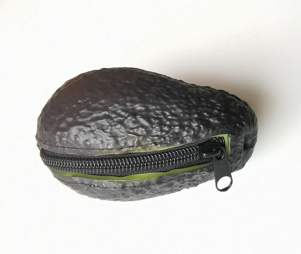 Carteira bolsa de luxo pequeno Zipper Bag Homens Mini Bolsas Com Zip Acessórios Keychain Pvc Coins silicone bolsa abacate