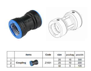 Quick Connection <strong>PiPe</strong> Fittings One Step Fast Install Paired With <strong>DN</strong> 20 to <strong>DN</strong> 32 HDPE PE and PVC <strong>Pipes</strong> - Product Image 6