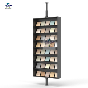 百货商店和建筑材料陈列室瓷砖石材样品可定制旋转金属展示架 - Product Image 1