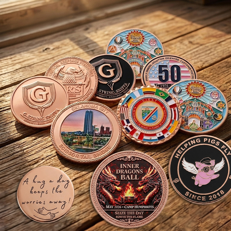 Copper challenge coins