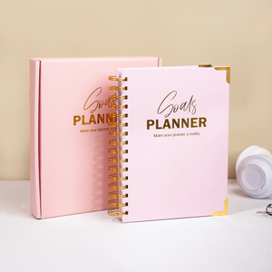 Tùy chỉnh A5 xoắn ốc màu hồng mục tiêu kế hoạch hàng tuần biểu hiện mục tiêu Tạp Chí undated kế hoạch cuốn sách chương trình nghị sự máy tính xách tay - Product Image 2