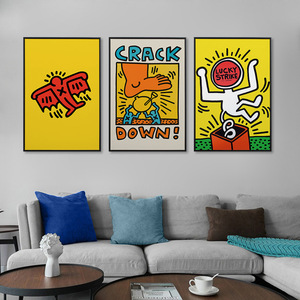 Nordic Pop soyut çizgi figürleri sokak grafiti yaratıcı dijital Pritns tuval dekoratif resimler - Product Image 2