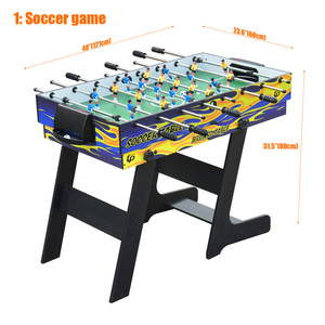 Folding 5-in-1 <strong>Multi</strong> <strong>Game</strong> <strong>Table</strong>, Standing <strong>Multi</strong> <strong>Function</strong> <strong>Game</strong> <strong>Table</strong> <strong>with</strong> Pool, Shuffleboard, <strong>Table</strong> Tennis Soccer Bowling TM-4819 - Product Image 3