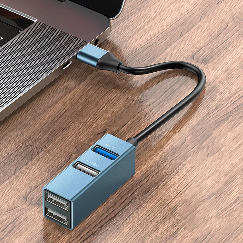 Aluminum Usb Hub 3.0 Multi Splitter Extensor untuk Laptop Huawei Xiaomi Macbook Pc Aksesoris Komputer Hub Tipe C 3.1