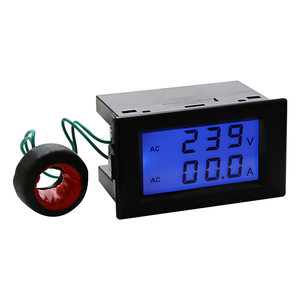 Módulo de medidor digital detector de 220V 100A 200A con medidor de voltaje y corriente de pantalla dual CT AC