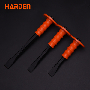 Protector de mano doble y mango de agarre suave, cincel frío plano y de punto, protección de agarre, cincel de punto plano
