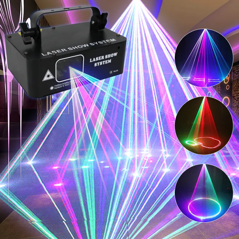 DMX-512 controle remoto DJ Áudio Feixe de iluminação Stage Light alta quantidade RGB laser discoteca luz para festa boate bar casamento