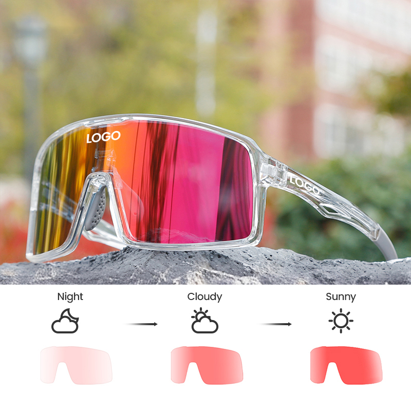 Transparent frame + Red lenses