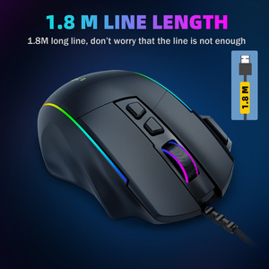 Best Factory Price Custom LOW MOQ Ergonomic High Speed Wired Gaming <strong>Mouse</strong> 12400 DPI RGB <strong>Running</strong> Backlight Wired Gaming <strong>Mouse</strong> - Product Image 3