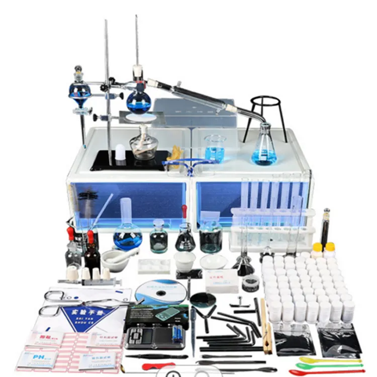 Kit d'expérimentation de laboratoire multifonctionnel, kit de haute qualité avec agent chimique, nouveau design, pièces