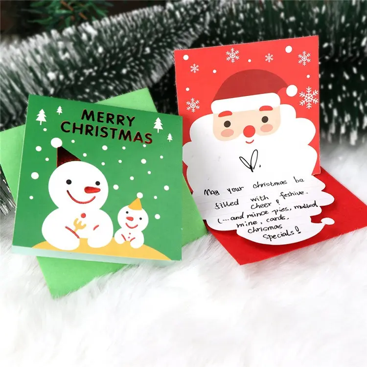 Ourwarm fabricante de China nuevo diseños hechos a mano de navidad tarjetas de cartón