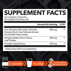 120 kapsul gergaji Palmetto ekstrak kapsul prostat dukungan suplemen untuk Kesehatan Pria - Product Image 6