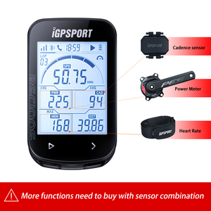 BSC100S Ordenador de bicicleta GPS Inalámbrico, ANT + Ordenador de ciclismo GPS Ciclocomputador Ciclismo GPS con pantalla LCD 2,4 - Product Image 5