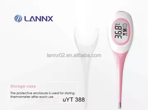 LANNX uYT388ポータブルデジタル獣医電子温度計獣医温度計動物用メモリ機能Termometero - Product Image 4