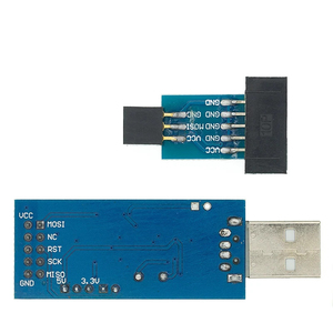 10Pin To 6 Pin Adapter Board+ USBASP USBISP AVR Programmer <strong>USB</strong> ATMEGA8 ATMEGA128 ATtiny/CAN/PWM 10Pin Wire <strong>Module</strong> DIY - Product Image 2